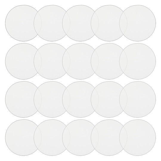 Bright Creations Round Acrylic Blanks - 2.25 in Dia x 3mm Thick, Clear, 20-Pack - Acrylic Circles for Craft Supply & DIY Ornaments & Tags